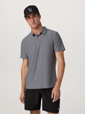 Vuori Men’s Strato Tech Polo Heather Gray Size L